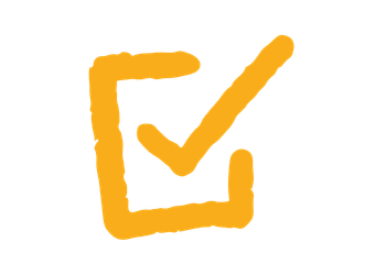 Yellow check box icon