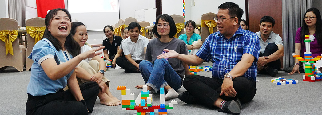 Room to Read Vietnam staff participating in LEGO’s “Learning through Play” workshops