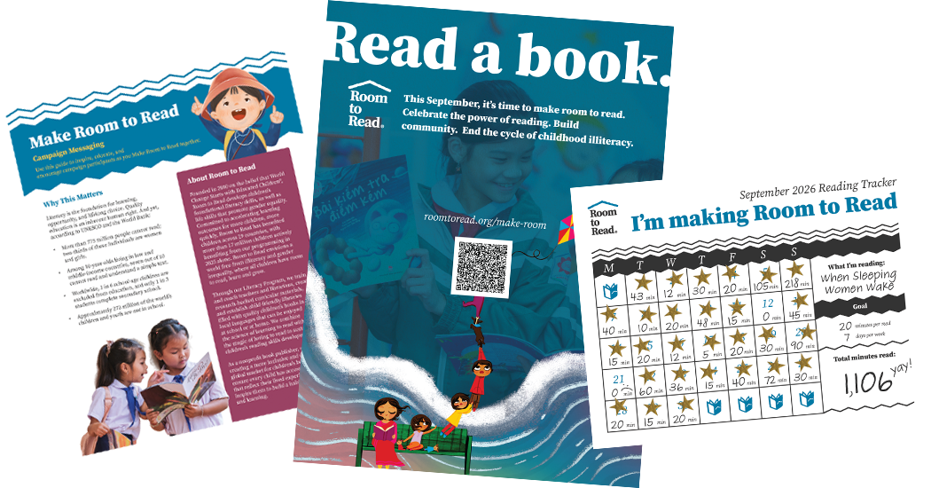 Example of Make Room to Read campaign resources