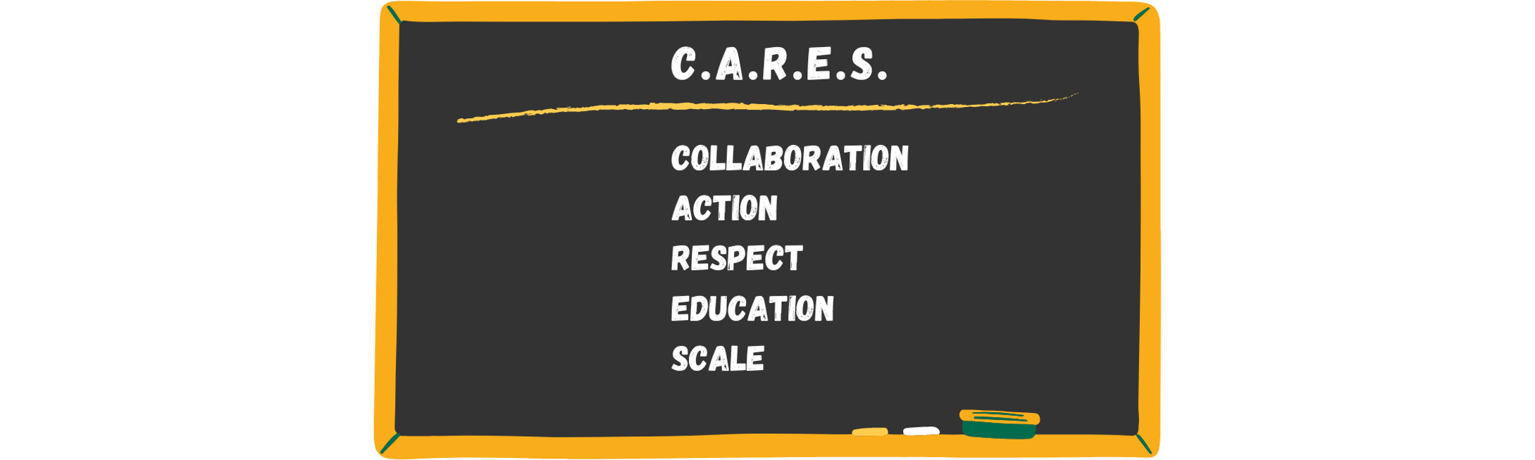 C.A.R.E.S: Collaboration, Action, Respect, Education, Scale