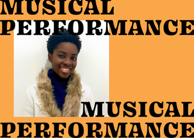 Picture of DJ Switch Ghana with text overlay "Musical Performance"