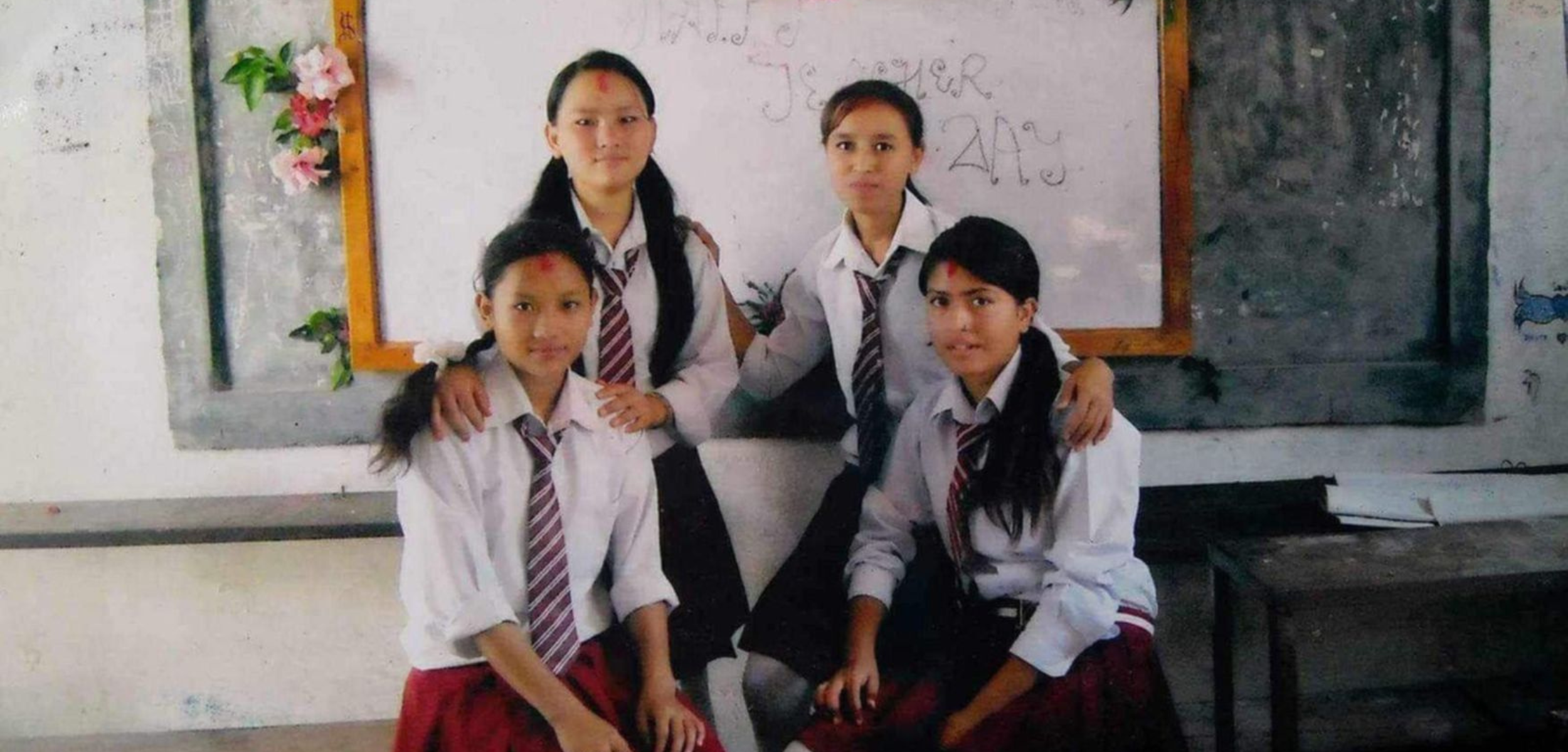 Chandani with Room to Read friends, proof that girls education works